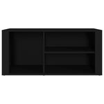 Shoe Cabinet Black 100x35x45 cm Engineered Wood - Bargainia.com - 