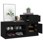 Shoe Cabinet Black 100x42x60 cm Engineered Wood - Bargainia.com - 
