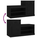 Shoe Cabinet Black 100x42x60 cm Engineered Wood - Bargainia.com - 