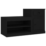 Shoe Cabinet Black 100x42x60 cm Engineered Wood - Bargainia.com - 