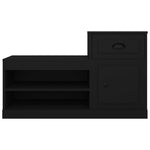 Shoe Cabinet Black 100x42x60 cm Engineered Wood - Bargainia.com - 