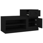 Shoe Cabinet Black 100x42x60 cm Engineered Wood - Bargainia.com - 