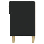 Shoe Cabinet Black 102x35x55 cm Engineered Wood - Bargainia.com - 