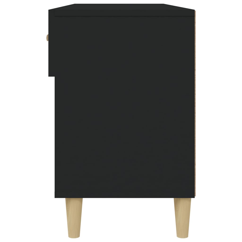 Shoe Cabinet Black 102x35x55 cm Engineered Wood - Bargainia.com - 