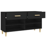 Shoe Cabinet Black 102x35x55 cm Engineered Wood - Bargainia.com - 