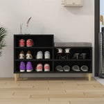 Shoe Cabinet Black 102x36x60 cm Engineered Wood - Bargainia.com - 