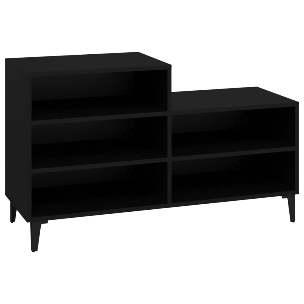 Shoe Cabinet Black 102x36x60 cm Engineered Wood - Bargainia.com - 