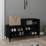 Shoe Cabinet Black 102x36x60 cm Engineered Wood - Bargainia.com - 