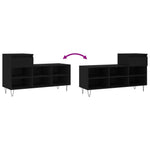 Shoe Cabinet Black 102x36x60 cm Engineered Wood - Bargainia.com - 