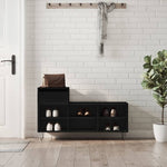 Shoe Cabinet Black 102x36x60 cm Engineered Wood - Bargainia.com - 