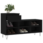 Shoe Cabinet Black 102x36x60 cm Engineered Wood - Bargainia.com - 