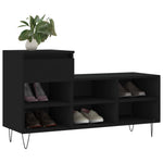 Shoe Cabinet Black 102x36x60 cm Engineered Wood - Bargainia.com - 