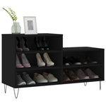 Shoe Cabinet Black 102x36x60 cm Engineered Wood - Bargainia.com - 