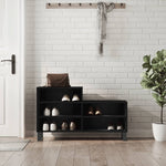 Shoe Cabinet Black 102x36x60 cm Engineered Wood - Bargainia.com - 