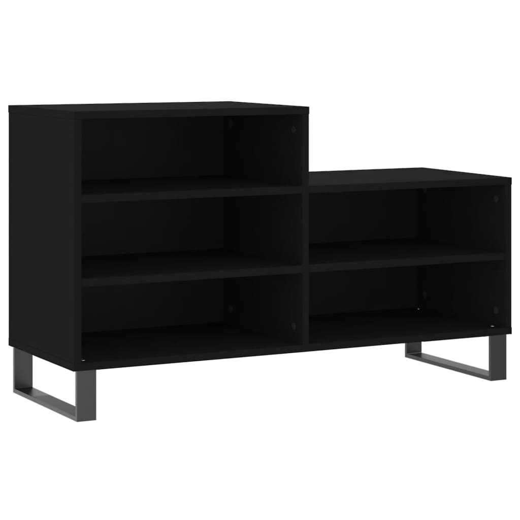 Shoe Cabinet Black 102x36x60 cm Engineered Wood - Bargainia.com - 
