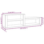 Shoe Cabinet Black 150x35x45 cm Engineered Wood - Bargainia.com - 