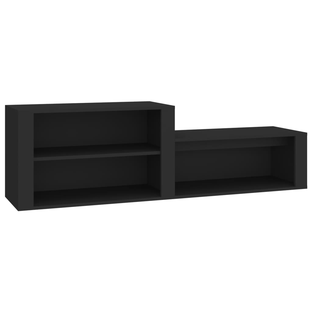 Shoe Cabinet Black 150x35x45 cm Engineered Wood - Bargainia.com - 