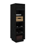 Shoe Cabinet Black 30x34x105 cm Solid Wood Pine - Bargainia.com - 