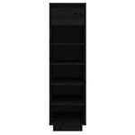 Shoe Cabinet Black 30x34x105 cm Solid Wood Pine - Bargainia.com - 