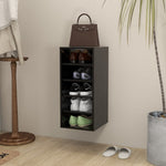 Shoe Cabinet Black 31.5x35x70 cm Engineered Wood - Bargainia.com - 