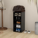 Shoe Cabinet Black 31.5x35x70 cm Engineered Wood - Bargainia.com - 
