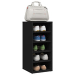 Shoe Cabinet Black 31.5x35x70 cm Engineered Wood - Bargainia.com - 
