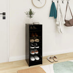 Shoe Cabinet Black 31.5x35x90 cm Engineered Wood - Bargainia.com - 