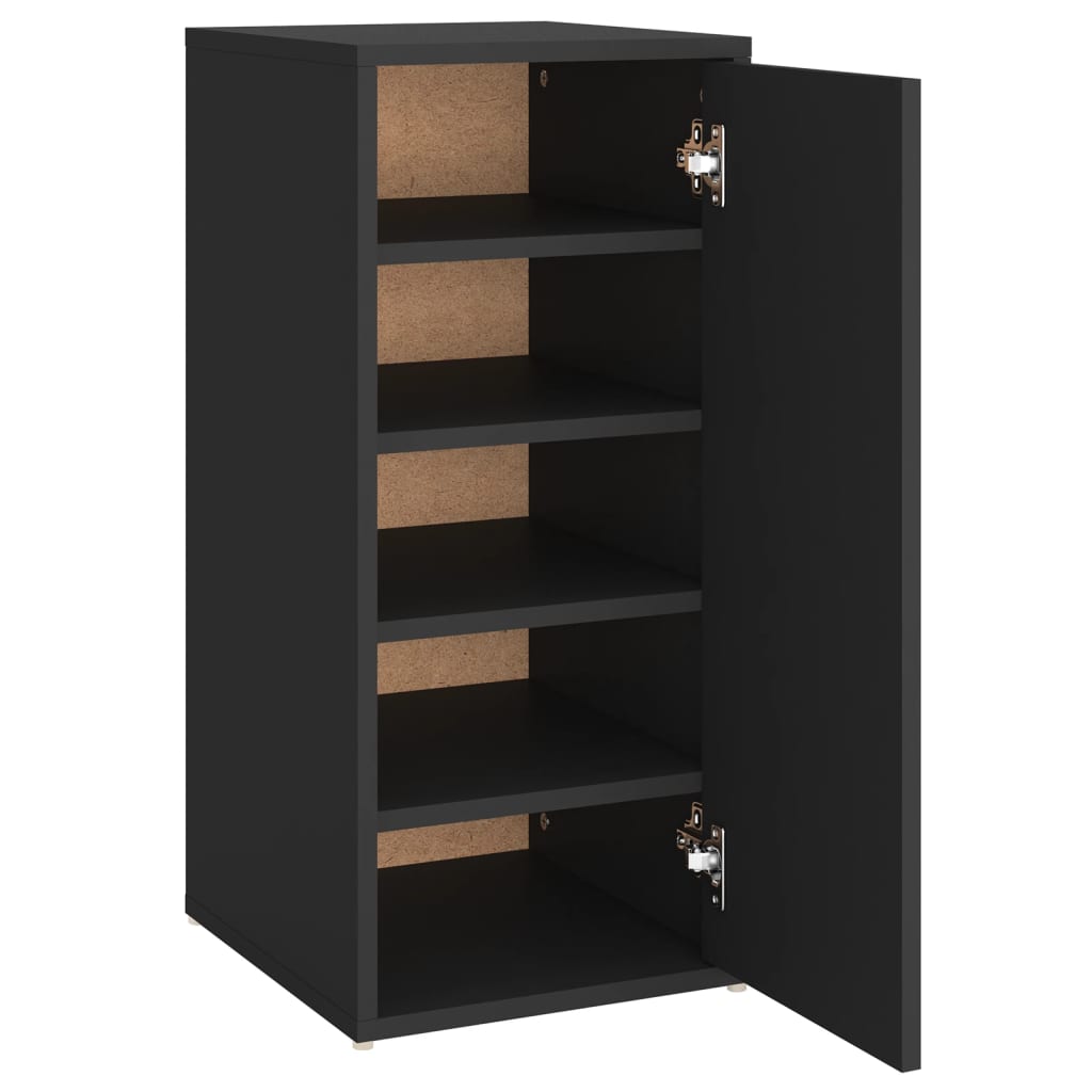 Shoe Cabinet Black 32x35x70 cm Engineered Wood - Bargainia.com - 