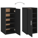 Shoe Cabinet Black 32x35x70 cm Engineered Wood - Bargainia.com - 