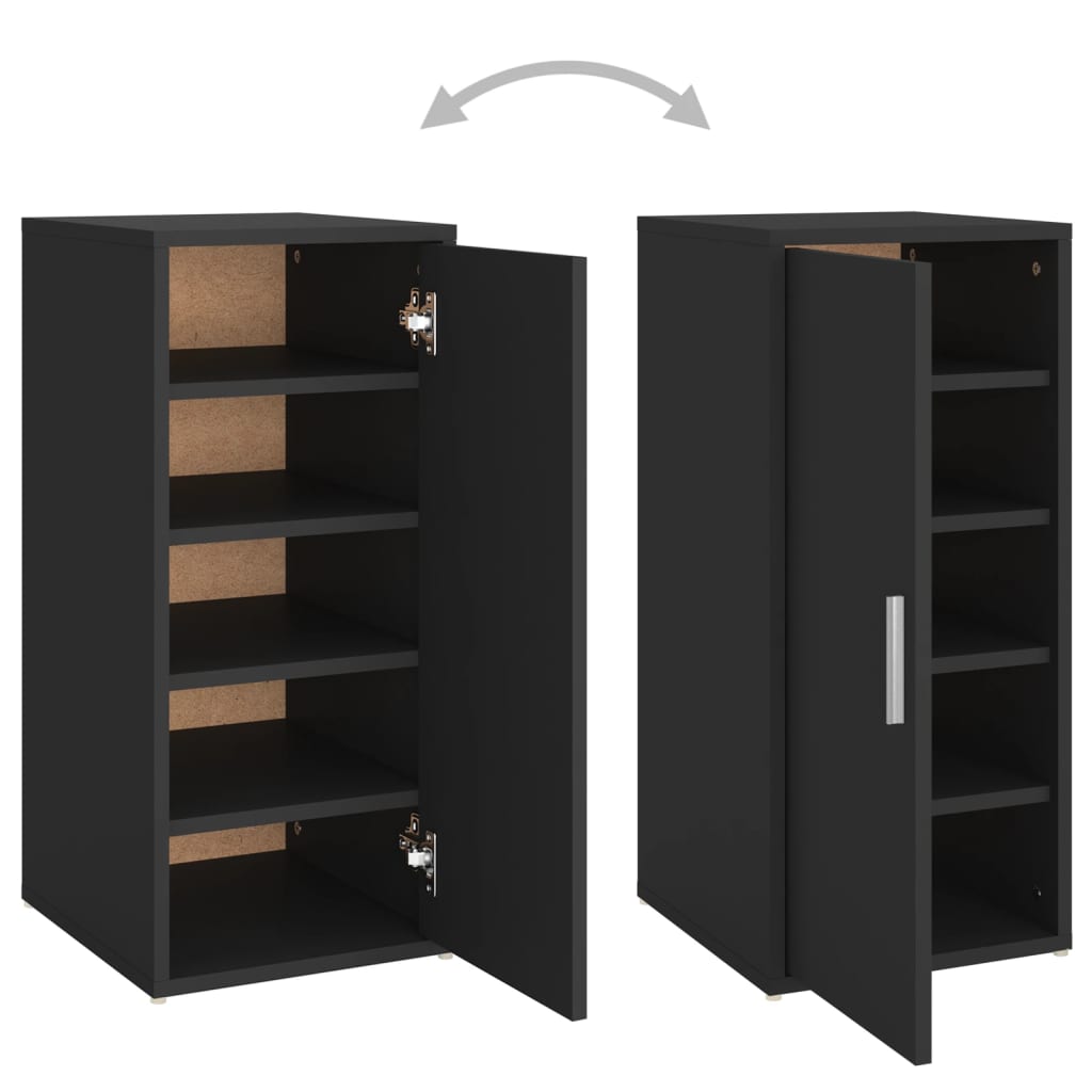 Shoe Cabinet Black 32x35x70 cm Engineered Wood - Bargainia.com - 