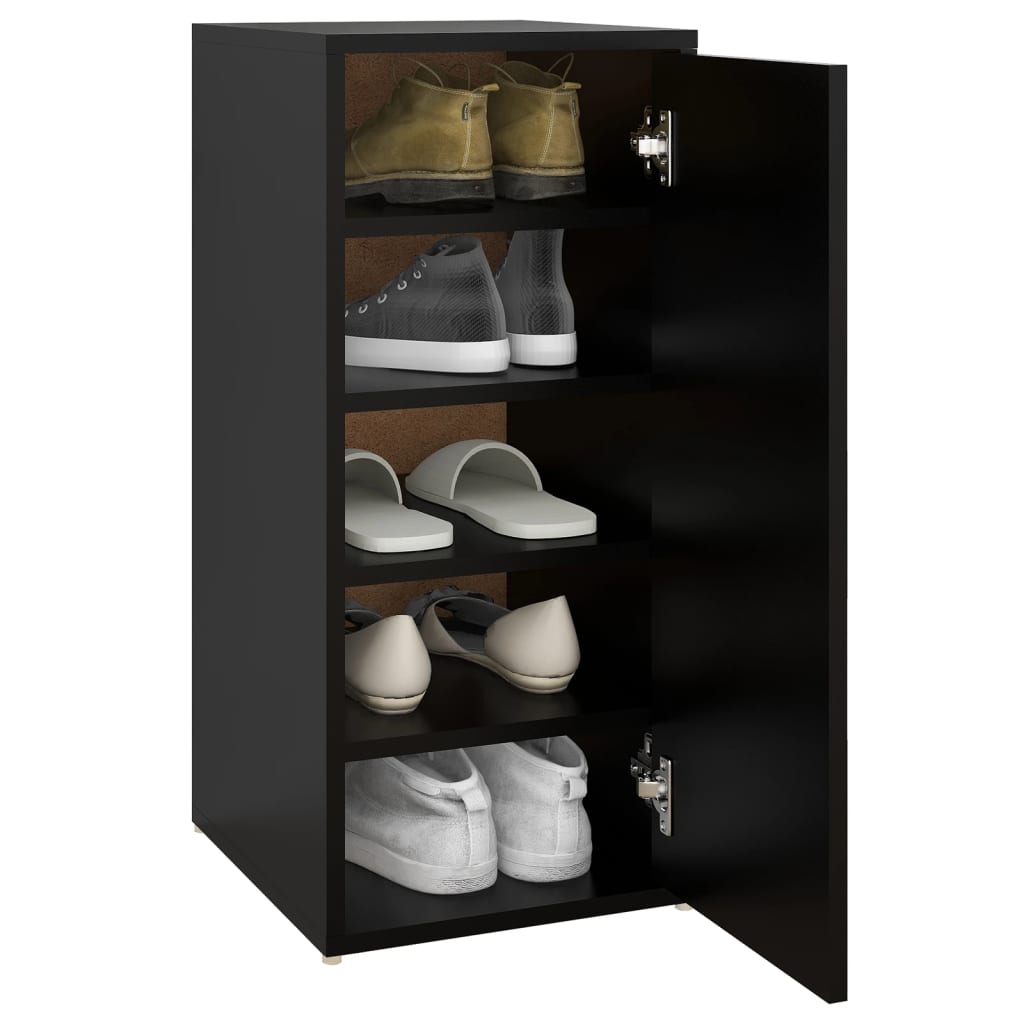 Shoe Cabinet Black 32x35x70 cm Engineered Wood - Bargainia.com - 