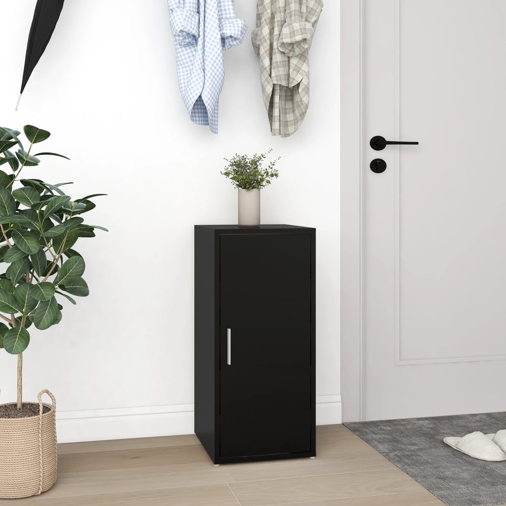 Shoe Cabinet Black 32x35x70 cm Engineered Wood - Bargainia.com - 