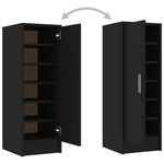 Shoe Cabinet Black 32x35x92 cm Engineered Wood - Bargainia.com - 