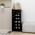 Shoe Cabinet Black 32x35x92 cm Engineered Wood - Bargainia.com - 