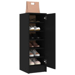Shoe Cabinet Black 32x35x92 cm Engineered Wood - Bargainia.com - 