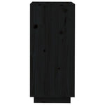 Shoe Cabinet Black 35x35x80 cm Solid Wood Pine - Bargainia.com - 