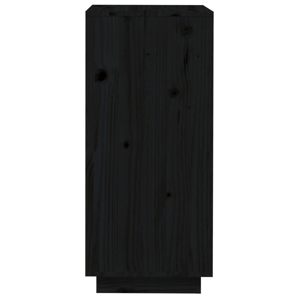 Shoe Cabinet Black 35x35x80 cm Solid Wood Pine - Bargainia.com - 