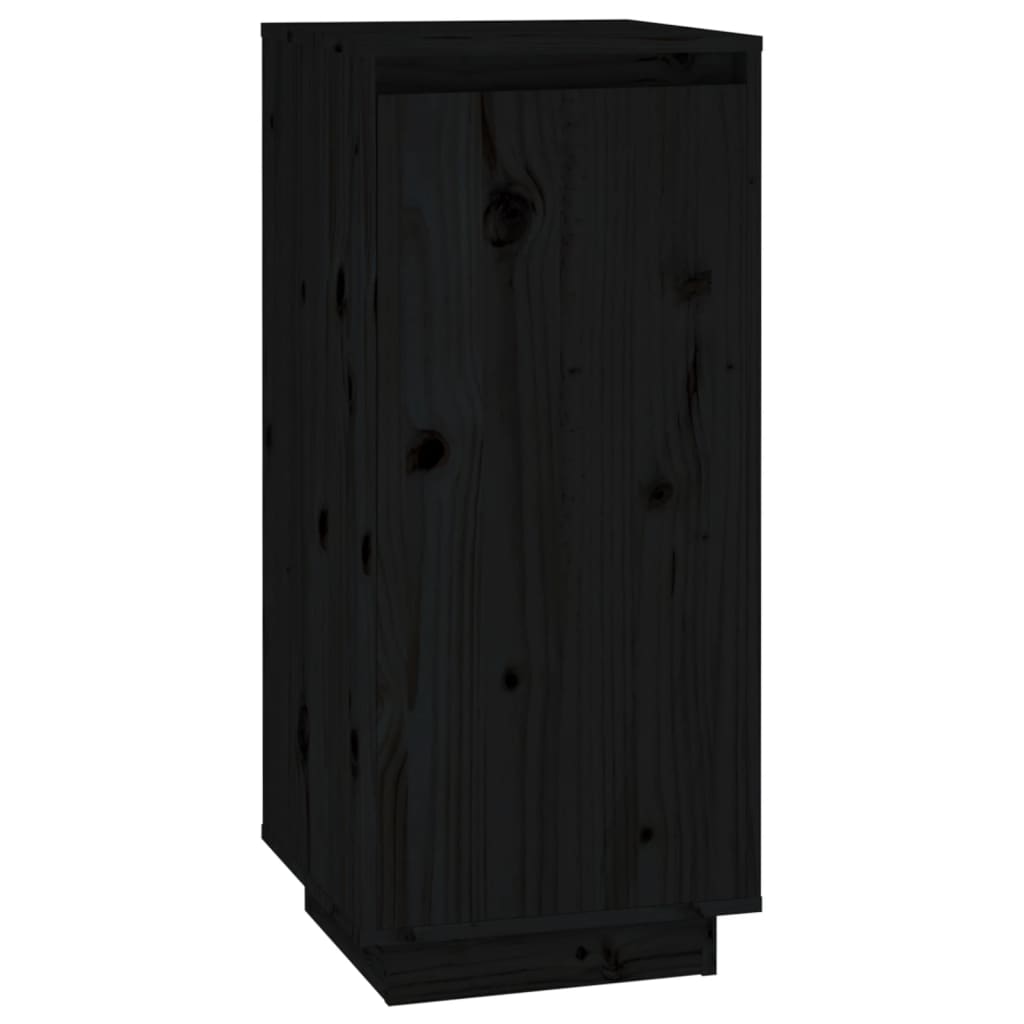 Shoe Cabinet Black 35x35x80 cm Solid Wood Pine - Bargainia.com - 