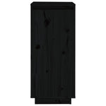 Shoe Cabinet Black 35x35x80 cm Solid Wood Pine - Bargainia.com - 