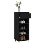 Shoe Cabinet Black 40x36x105 cm Engineered Wood - Bargainia.com - 