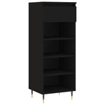 Shoe Cabinet Black 40x36x105 cm Engineered Wood - Bargainia.com - 