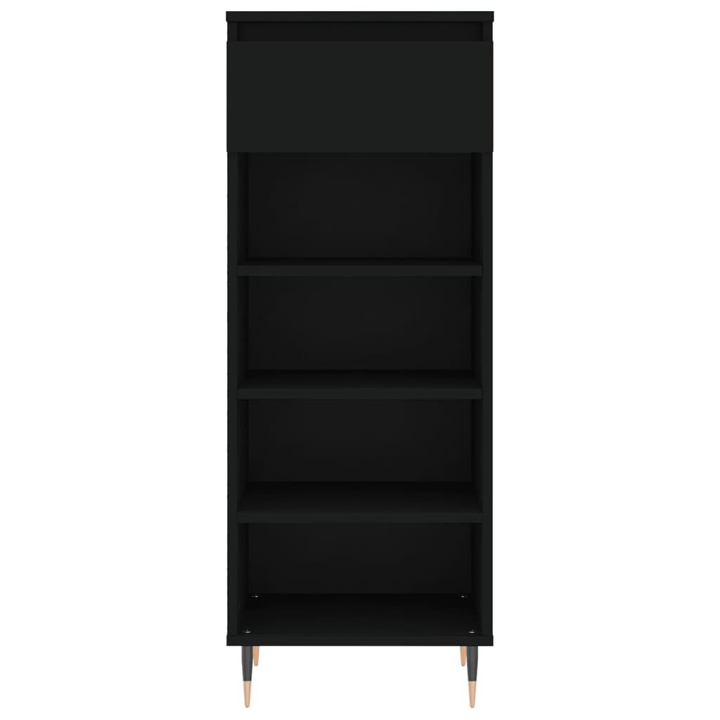 Shoe Cabinet Black 40x36x105 cm Engineered Wood - Bargainia.com - 
