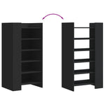 Shoe Cabinet Black 52x37.5x100 cm Engineered Wood - Bargainia.com - 