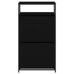 Shoe Cabinet Black 60x34x112 cm Engineered Wood - Bargainia.com - 