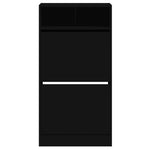 Shoe Cabinet Black 60x34x116 cm Engineered Wood - Bargainia.com - 