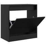 Shoe Cabinet Black 60x34x63.5 cm Engineered Wood - Bargainia.com - 