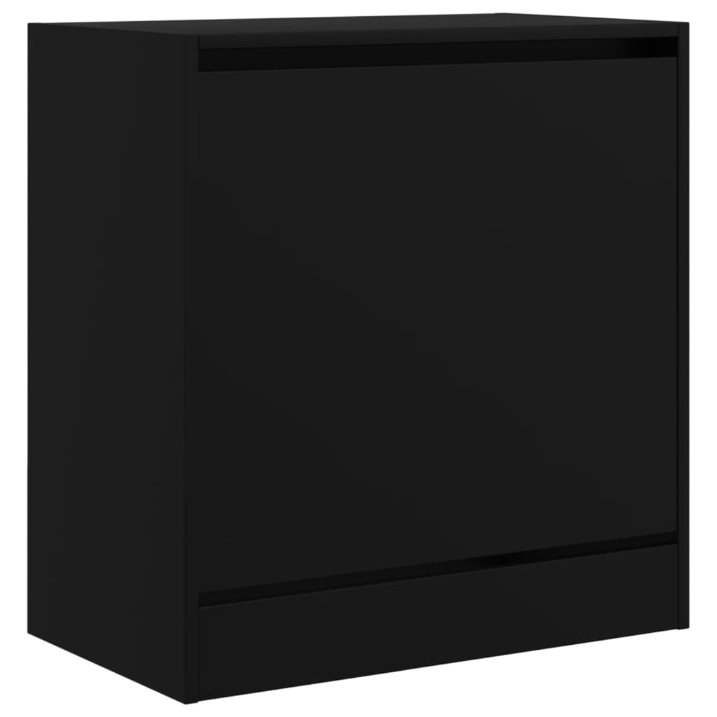 Shoe Cabinet Black 60x34x63.5 cm Engineered Wood - Bargainia.com - 