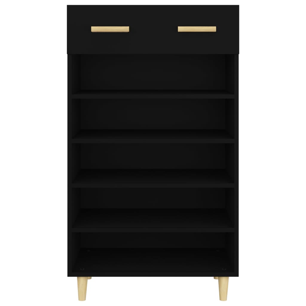 Shoe Cabinet Black 60x35x105 cm Engineered Wood - Bargainia.com - 