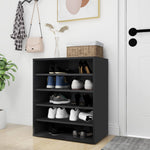 Shoe Cabinet Black 60x35x70 cm Engineered Wood - Bargainia.com - 