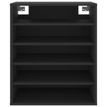 Shoe Cabinet Black 60x35x70 cm Engineered Wood - Bargainia.com - 